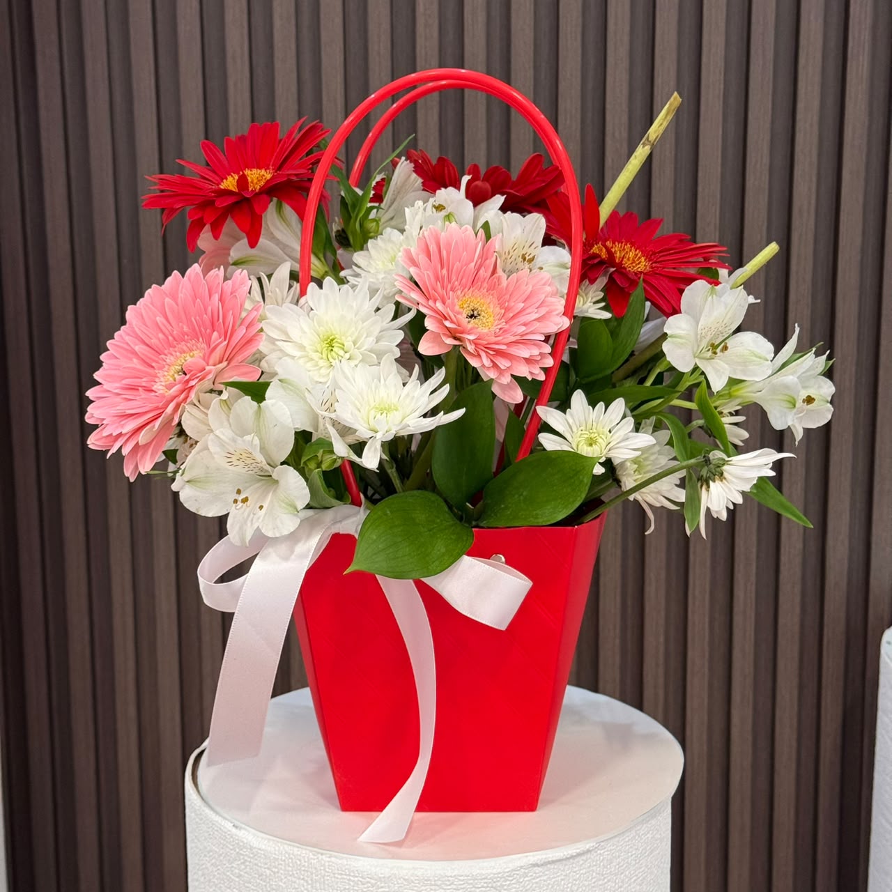 Cartera Floral roja