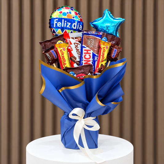 Ramo de chocolates con globos velve floristeria paseo de las flores heredia
